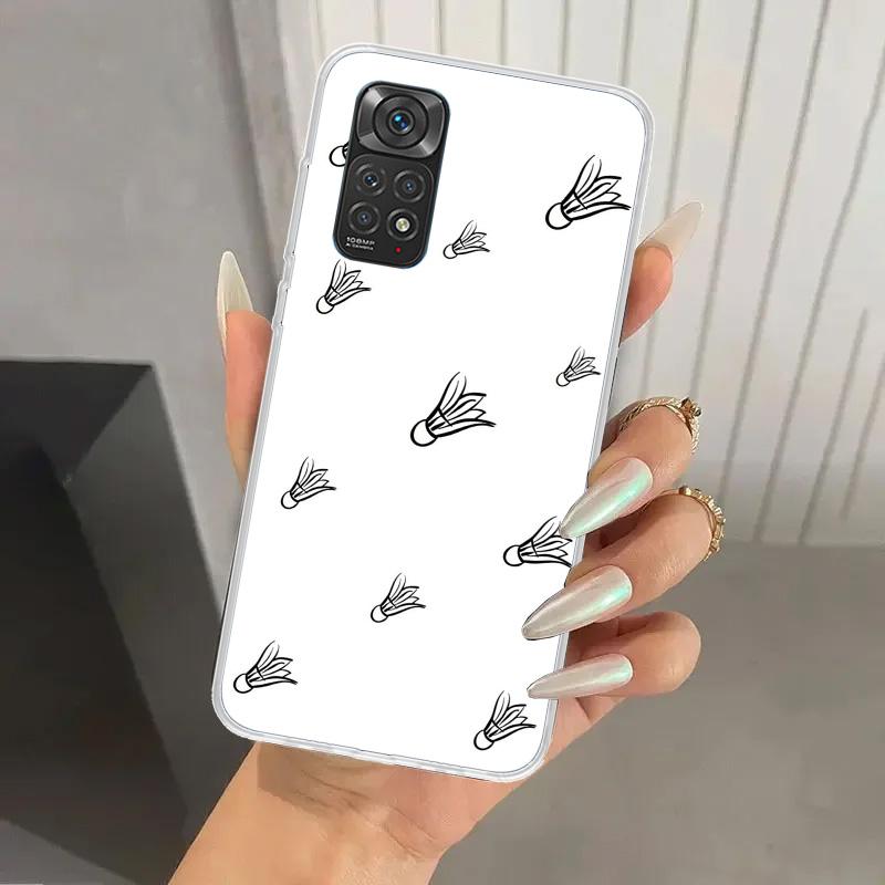 Badminton Sport Phone Case for Xiaomi Redmi Note 15 14 14S 13 12S 12 Pro 11S 11 Plus 11T 11E 10S Soft Funda Print Shell Redmi No
