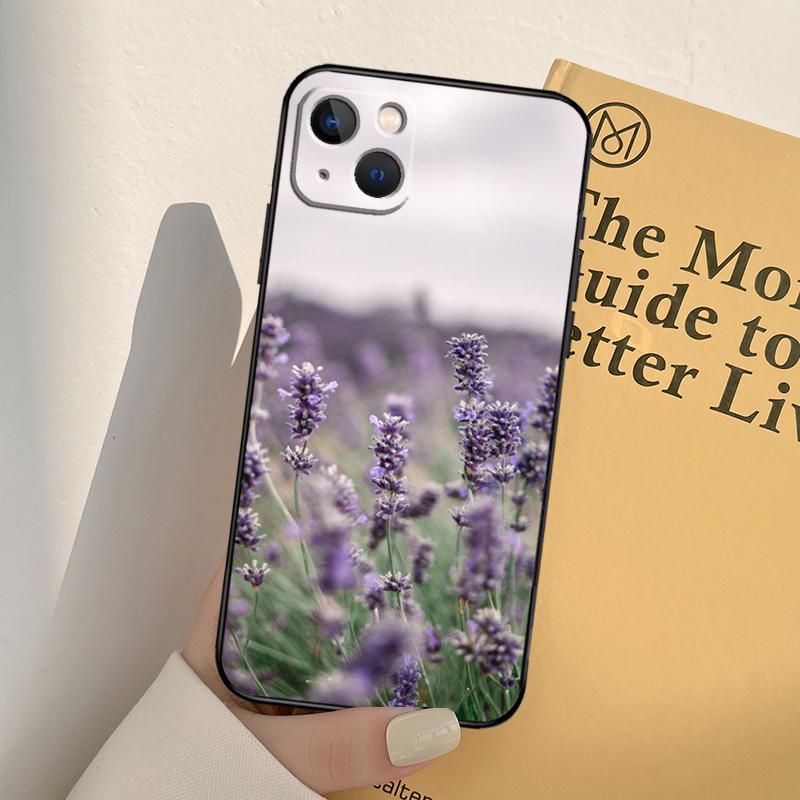 Lavendel Lila Blume Handyhülle Für iPhone 17 16 15 14 13 12 11 Pro Max mini XR 16e 15 16 Plus 17 Air Vollabdeckung