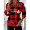 Women's Quarter Zipper Sweater Pullover  Plaid Xmas  Casual  Active Sportswear Half Long Sleeve Top Micro-elastic Fall & Winter Comfrt Breathable