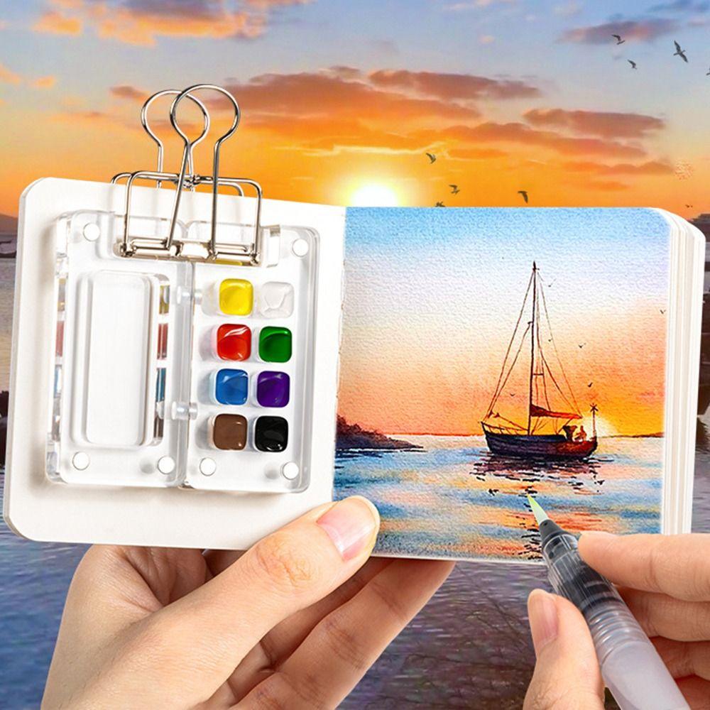 Mini Paint Pigment Box 8/15 Grid Empty Paint Box Art Supplies Watercolor Paint Palette Student
