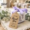 Easy to Use Hang Tags with String 100Pcs Paper Thank You String, Rectangular Gift Tags, Pre-Punched Natural Style for Boxes Hole Hanging Wedding Party