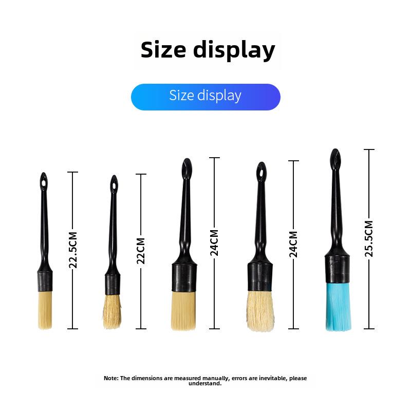 5-Piece Car Interior Detailing Brush Set for Gaps and Tight Spaces