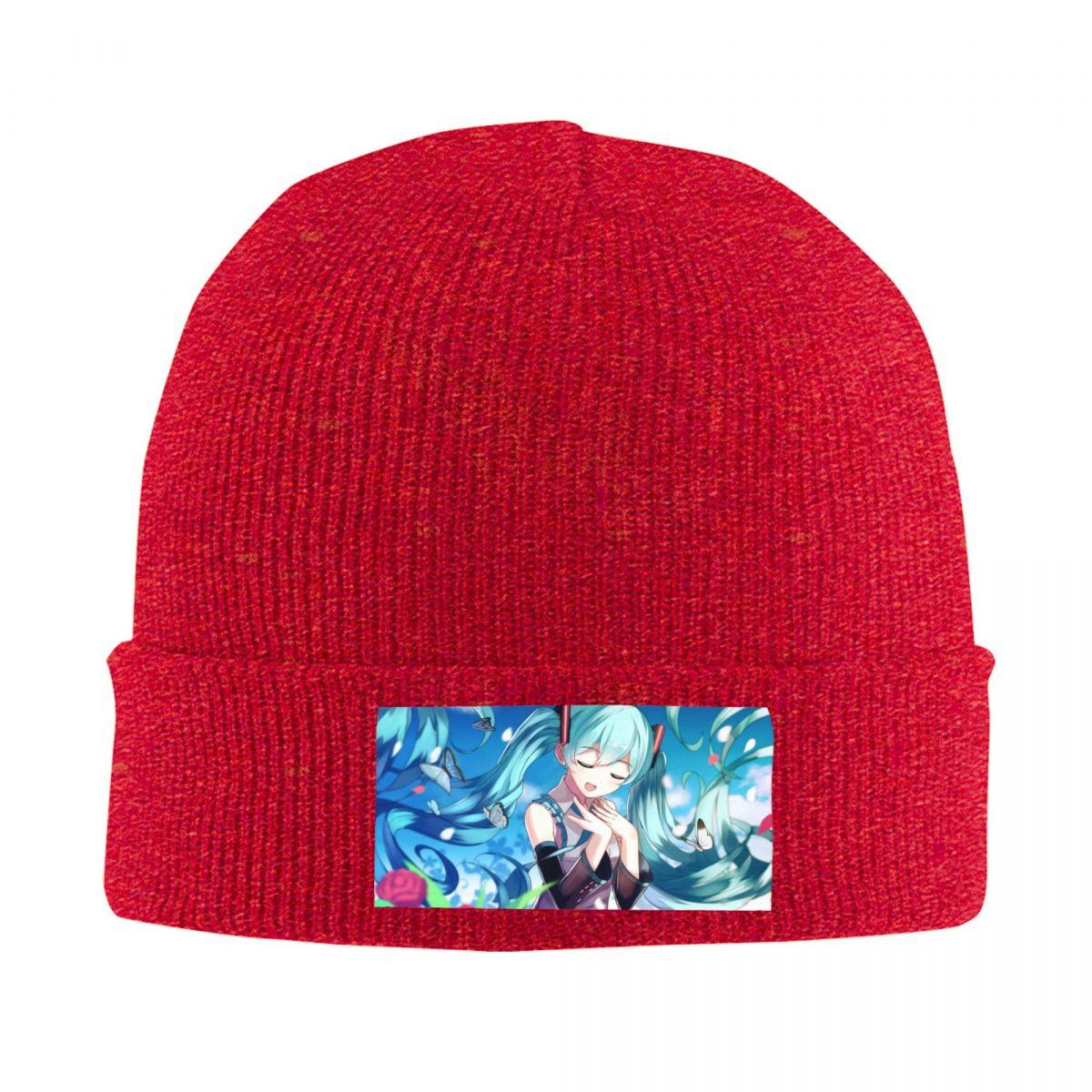 

Custom Hatsunes Miku Cartoons Beanie Cap Unisex Winter Warm Bonnet Femme Knit Hats Ski Comic Skullies Beanies Caps For Unisex Women One Size