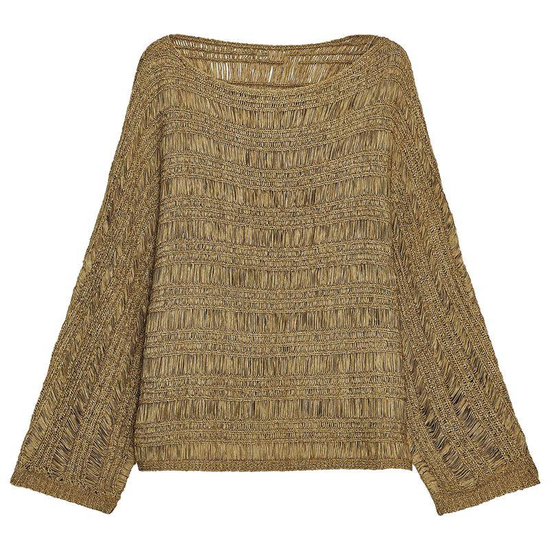 Zaprha 2025 Autumn New Casual and Comfortable Lace Collar Long Sleeve Over Fit Knit 3646101
