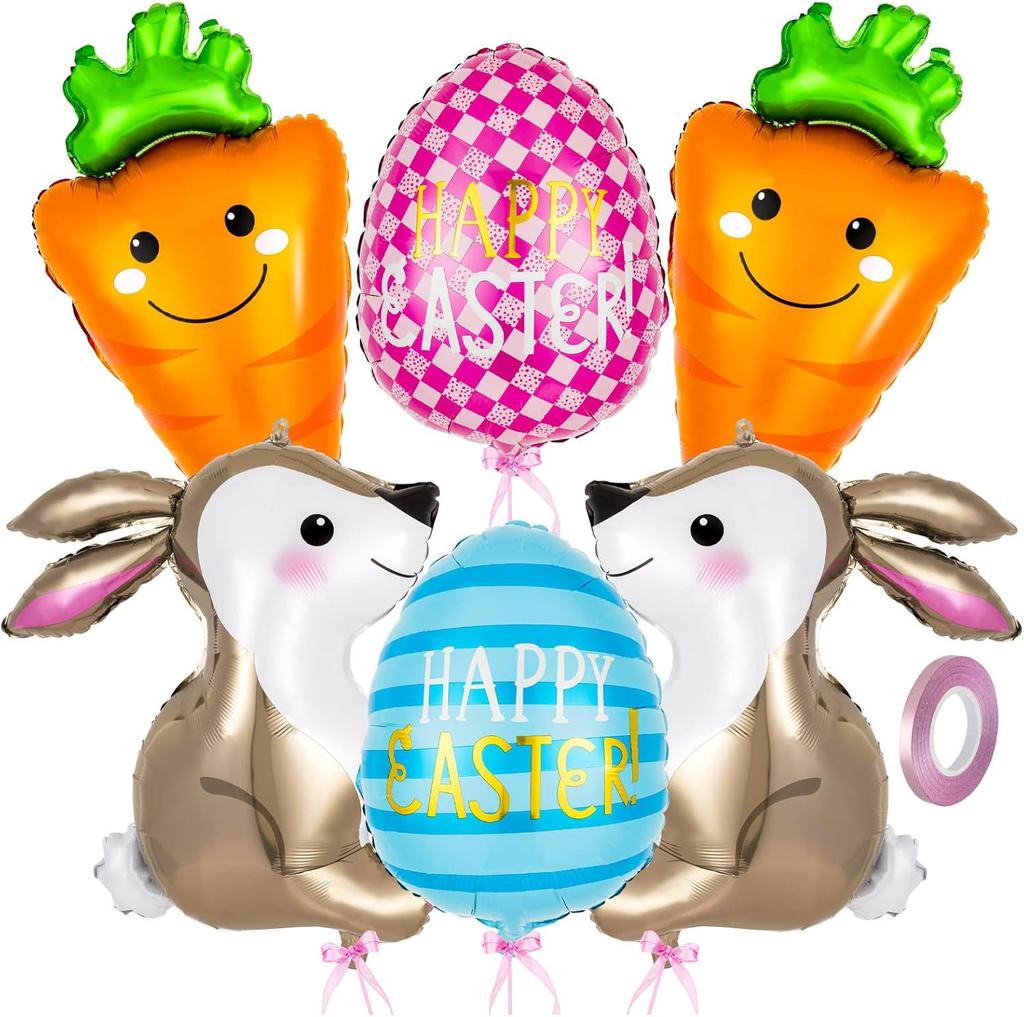 Easter Aluminum Film Balloon Rabbit Chicken Cartoon Modeling Children'S Birthday Party Decoration Aluminum Foil Balloon