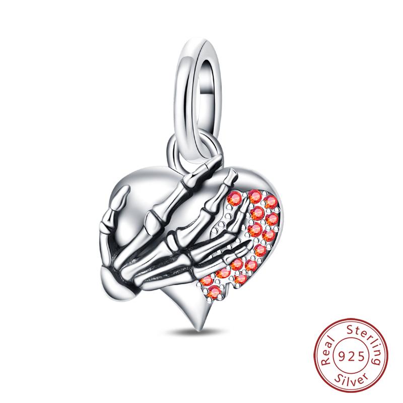 100% Copper Exquisite Tarot Cards Bracelet Pendants Blood Red Fire Snake Rose Charms Beads Diy Jewelry For Women