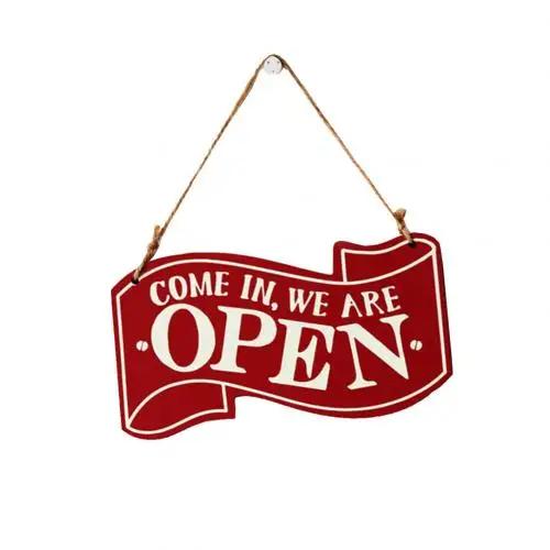 

Double-sided Open/Closed License Plate Store Wall Decor Restrooms Tin Sign Vintage Road Guide Metal Sign Painting Plaques Poster красный