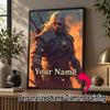 Custom Name The Witcher Geralt 5D Diamond Painting Personalized Full Drill Diamond Art Kit Gift