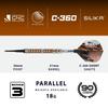 Harrows Luke Woodhouse Woody Series 3 soft tip darts 18g with C-360 shafts and silica flights