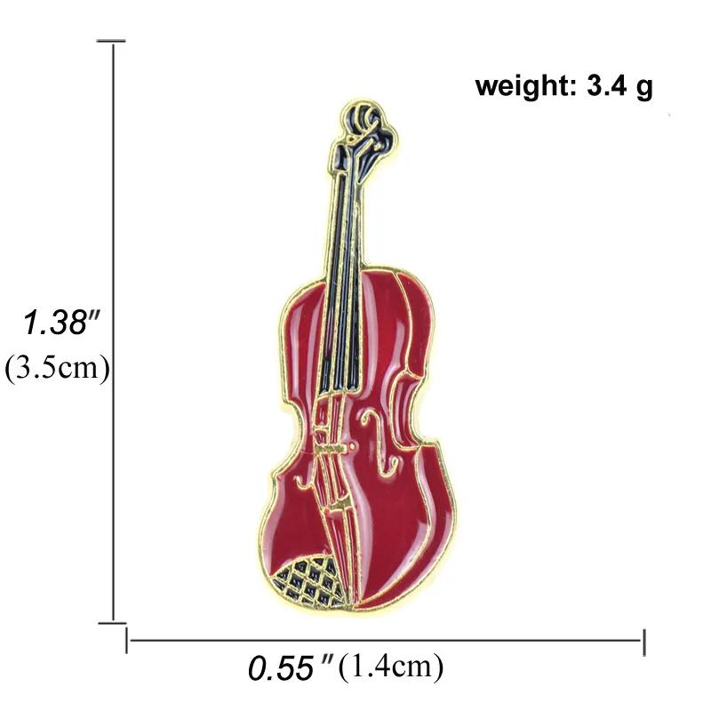 Retro Kreativ Trendig Gitarre Violine Klavier Instrument Emaille Anstecknadeln Rucksack Revers Abzeichen Broschen Schmuck Geschenk für Musikliebhaber