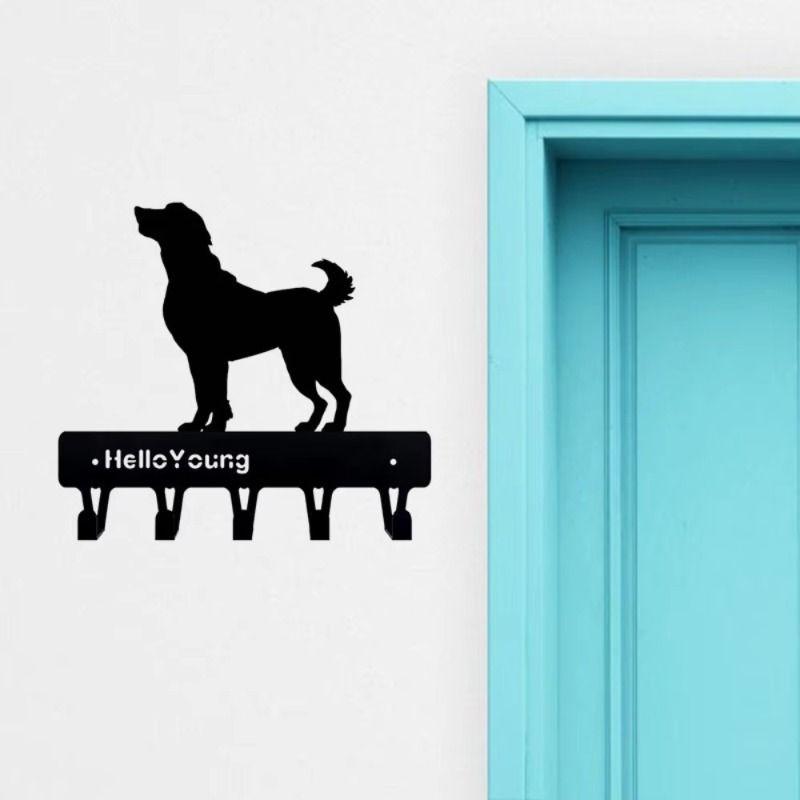 Iron Wall Hook Black Sandblasted Key Coat Accessory Organizer