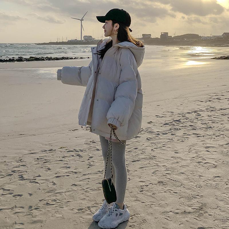 Women's 2XL Cotton-padded Jacket, Women's Trendy Ins Winter Coat, New Style Student Bread Coat, Large Size Thick Cotton Coat