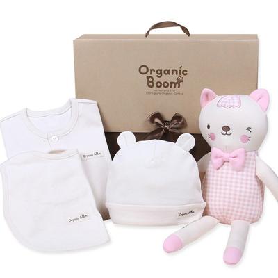 Organic Boom 5-piece Baby Gift Set for Girls Natural, Korean Baby Products