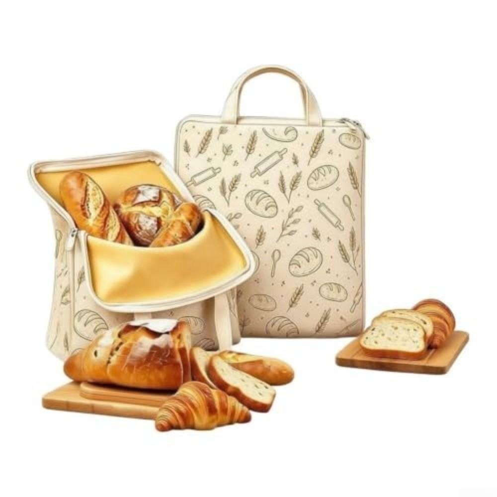 Buckle Closure Baguette Storage Bag Reusable Toast Storage Bag Baguette Toast Storage