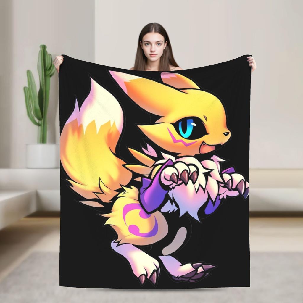 Jyarimon Gigimon Guilmon Growlmon Evolution Knitted Blankets Digimon  Wool Throw Blankets Summer Bedspreads