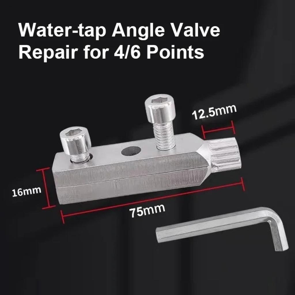 Broken Wire Extractor Threading Tools Tap Screw Remover Water-tap Angle Valve Repair for 4/6 Points Bolt Extractor Plumbing Tool