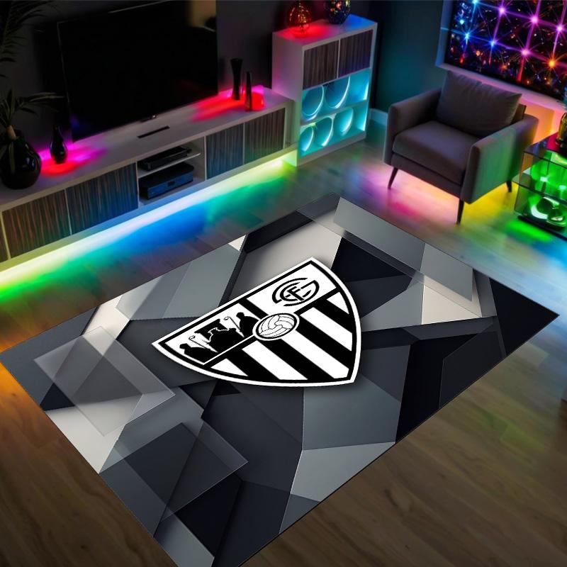 Tappeto in Velluto di Cristallo Design Sevilla FC Accogliente Non?Tappeto Stampato Antiscivolo per Camera da Letto Soggiorno Ingresso