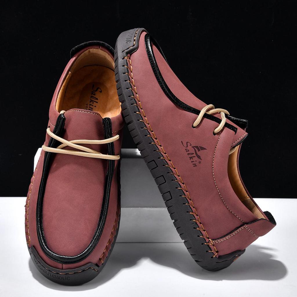 Unisex Schuhe Handgefertigte Lässige Lederschuhe Herren Komfort Fahrschuhe Weiche Leder Slipper Herrenschuhe Mokassins Damenschuhe