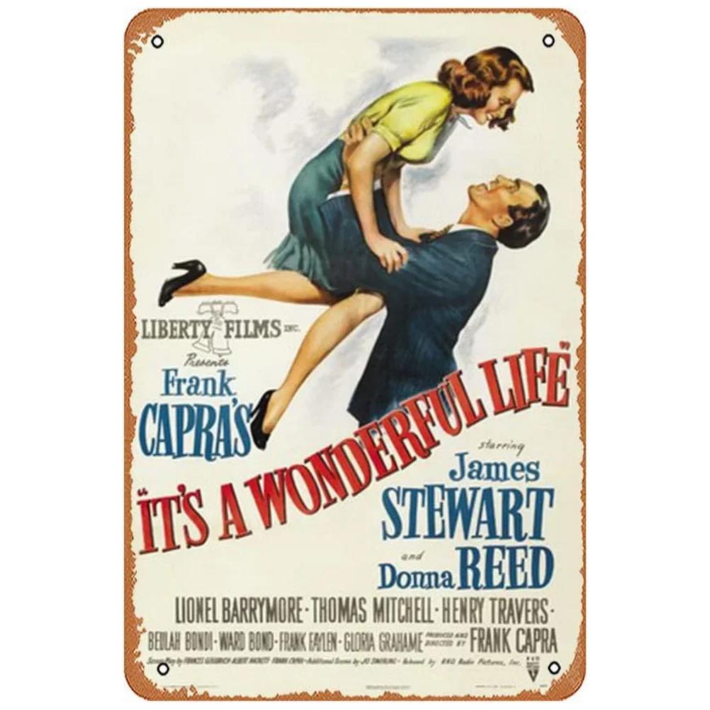 Plaque Metal Tin Signs Wonderful Life Wall Decoration Vintage Art Posters Iron Painting for Man Cave Home Cafe Garden Club Bar