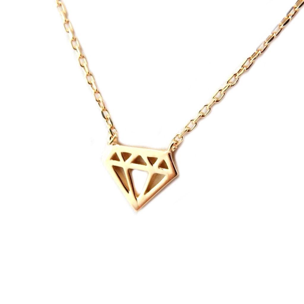 Les Trésors De Lily [P2422] - Gold Plated 'Diamonds' Necklace