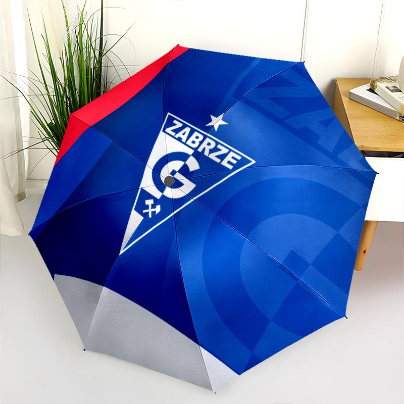 Górnik Zabrze Muster, automatischer Klappschirm, tragbares und faltbares Design, 8 Speichen, ein Weihnachts- oder Geburtstagsgeschenk.