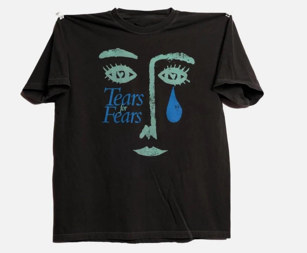 

Ретро Футболка с коротким рукавом из хлопка черного цвета с группой Tears For Fears 3XL