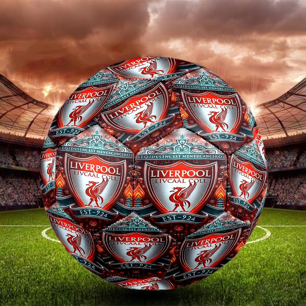 Liverpool F.C. Druckgröße 5 Fußball, Standard-Spielball für Sportspiele und Mannschaftstraining, Ideales Geschenk für Fußballfans