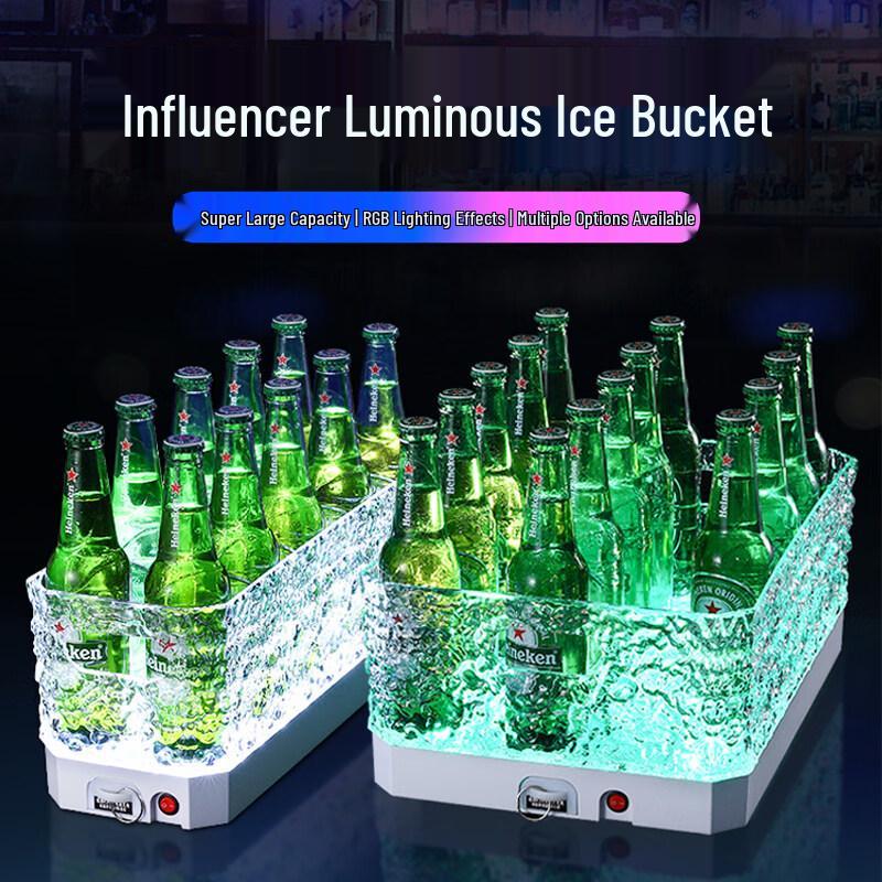 ZISIZ Osvětlený kbelík na pivo LED