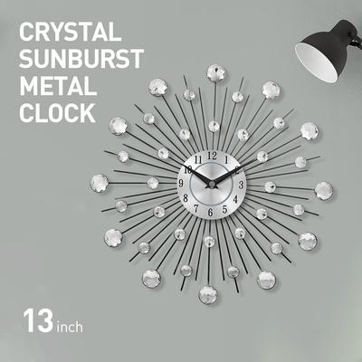 Originálne Vintage Kovové Umelecké Nástenné Hodiny Luxusné Diamantové Veľké Nástenné Hodinky Orologio Da Parete Hodiny Moderný Dizajn Domáca Dekorácia Wandklok