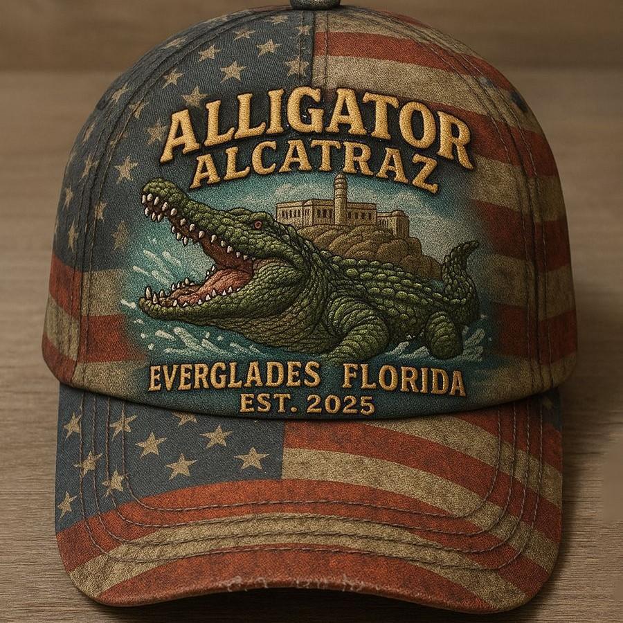 Popular POD heat transfer baseball cap personalized crocodile pattern outdoor cap men's and women's versatile cap