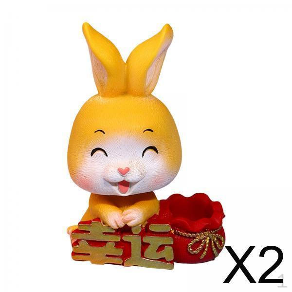 

2x фигурки кивающего кролика, скульптуры, реквизит для фотографий, статуя покачивающей головой для центральных элементов