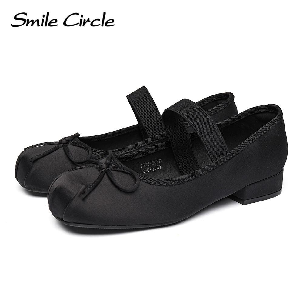 Mary Jane Shoes Women Ballet Flats Bow Round Toe Soft Casual Shoes Low Heeled