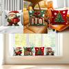 1Pcs Christmas Snowman Pillowcase Square Bedroom Cushion Covers Zipper Chair Living Soft Comfortable Home Decor 45X45Cm