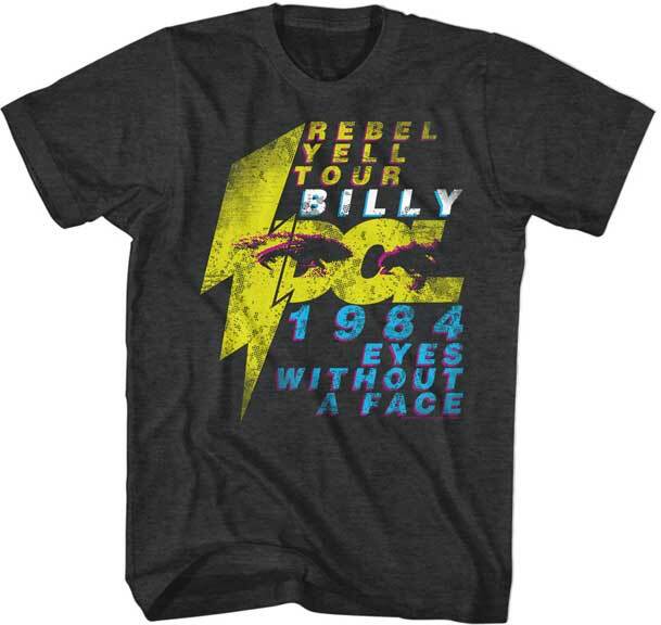 Billy Idol 1984 Rebel Yell Tour Eyes Without A Face Men T Shirt Music Merch S