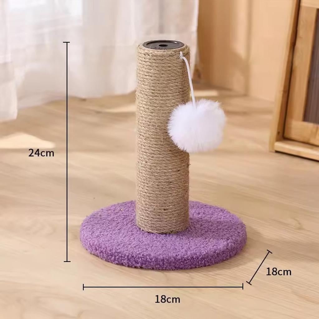 Cute Minimalist Cat Climbing Tower Single Pole Design Soft Plush Surface Safe Material Ideal for Kittens and Small Breed Cats