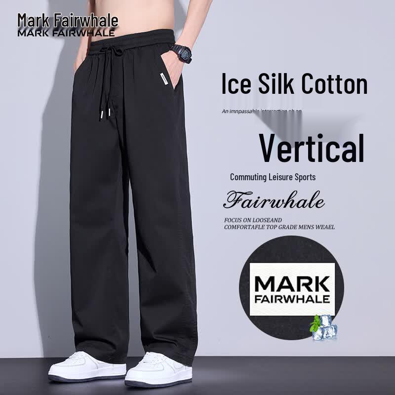 

MARK FAIRWHALE Men s Summer Thin Ice Silk Casual Pants L