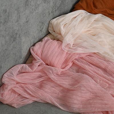 Organ Pleated Mesh Lace Fabric Crumpled Tulle Net Fabric Wedding Organ Skirt Dress Costume Curtains Handmade DIY Craft Material