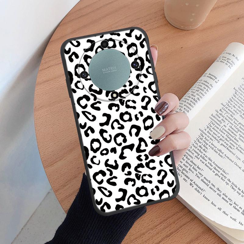 For Honor X9a X9b X9c Magic5 6 7 Lite 5G Case Fashion Leopard Print Back Cover Soft TPU Shockproof Funda Marble Texture Shell