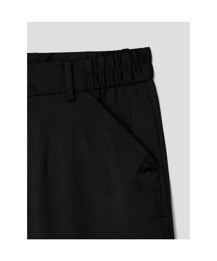 SHIFT.G Wool Blended Semi Wide Slacks Black