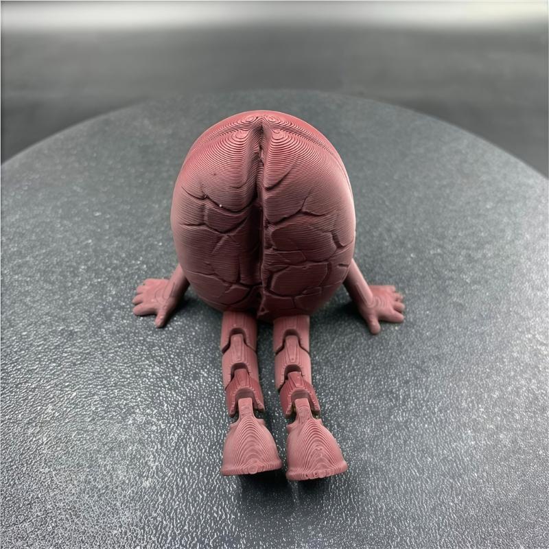 3D Printed Coffee Bean/Cup Figurines with Articulated Leg Fidgety Toy Ornament for Home Office Desktop Decorations Gift