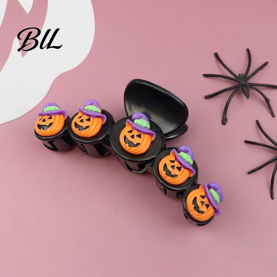 Gift Ideas for Halloween Parties Hair Claw Clip Women Girls, Cute Witch Hat/Pumpkin/Ghost Non Slip Strong Hold Clips Plastic Clips, Non-Slip