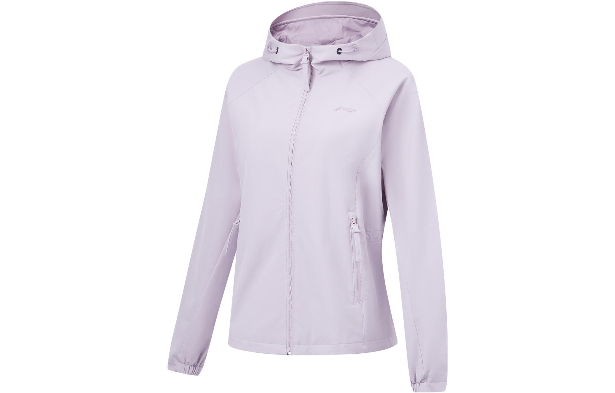 Женская шелковая куртка Li Ning, цвет фиолетовый, AFDT650-3 XL
