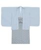 Shichigosan kimono haori and full set dull [KYOETSU] [Kyoetsu] 5-year-old boy's set, hakama, 753, ((02) blue, 5-year-old size)