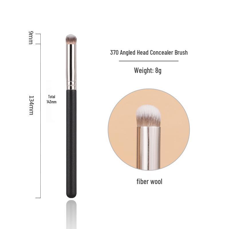 Cangzhou Makeup Brush Set: 170 Foundation Bullet Tip, 270 Concealer Base, 370 Seamless Soft Bristles, Angled Round Head.