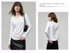 Women's Relaxed Fit V-Neck Long-Sleeve Shirt, 2025 Autumn Slimming Design In Classic Old Money Style