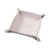 PU Leather Foldable Desktop Storage Tray, Square Organizer for Keys Jewelry Cosmetics, Waterproof Valet Tray for Home Office