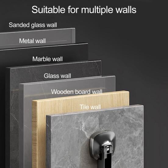 Clothes Drying Rack with Strong Suction Cups Foldable Adjustable Wall Mounted Laundry Drying Holder Bathroom Accessories