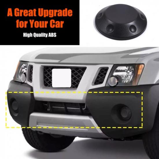 Black Front Bumper Fog Light Lamp Cover Right=Left For Nissan Frontier D40 13-21