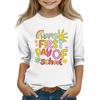 Kids Printed Neck Short Sleeve T-Shirt for Back To School Casual Wear