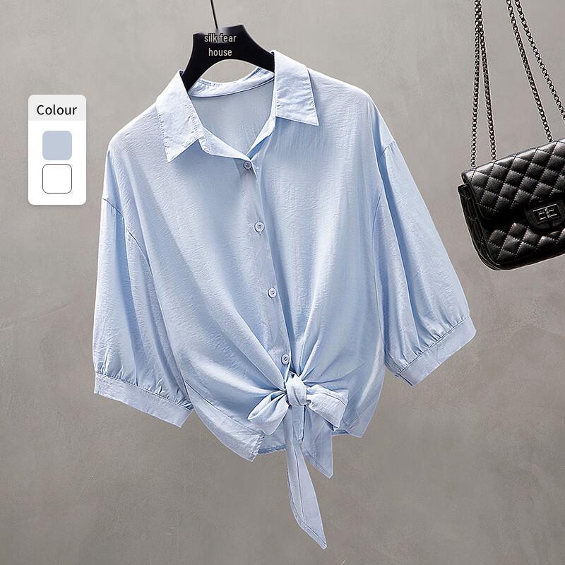 Women s Lapel Button-Up Commuter Shirt XXL